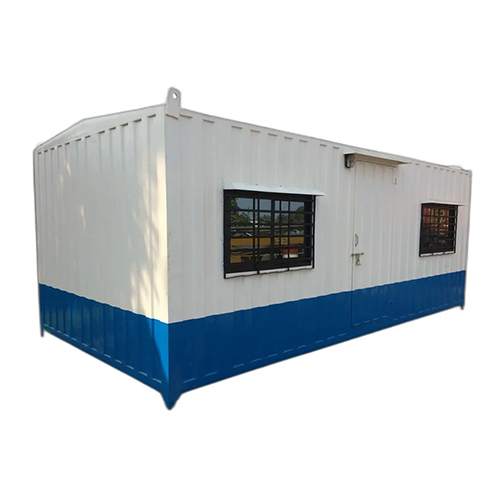 Ms-Gi Pre Fabricated Portable Office Cabin With Work Stations - Color: White & Blue