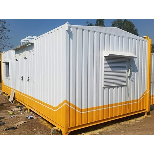 Ms-Gi Pre Fabricated Portable Office Cabin With Partitions And Kitchen - Color: White