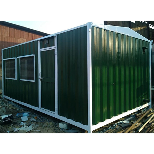 Feet Ms-Gi Pre Fabricated Portable Cabin With Attached Toilet And Kitchen - Color: Green