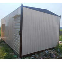 Gi Prefabricated Portable Office Cabin - Steel & Galvanized Iron Walls, White Color | High Wind Resistance, Insulated With Glass Wool, Easy Installation, Sliding Pvc Windows
