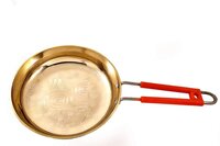 Brass Frying Pan - Color: Reddish-brown