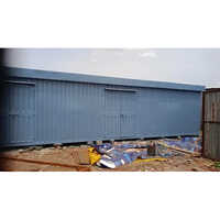 Portable Site Office - Galvanized Iron & Hylum Composite, High Wind Resistance, Grey Color, Pvc Door & Vinyl Carpet Flooring, Sliding Alloy Aluminum Windows