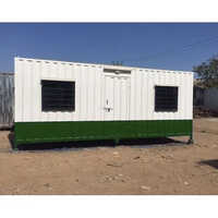 Ms Bunk House Cabin - Galvanized Iron & Hylum Sheet With Glass Wool Insulation, Pvc Door & Sliding Windows, High Wind Resistance, White Finish, Ideal For Temporary Housing & Site Office