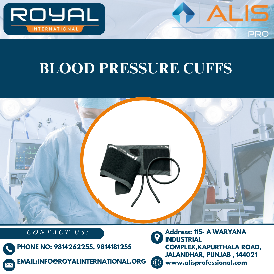 Blood Pressure Cuffs - Durable Fabric And Rubber, Standard Adult Size, Black | Lightweight, Manual Inflation And Deflation, Portable Use