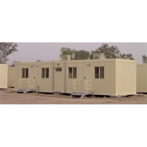 Mild Steel Portable Accommodation Cabin - Color: Cream