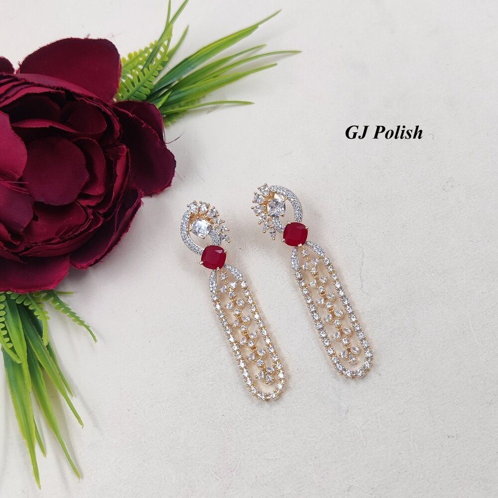 Classic Shimmering American Diamond Earring