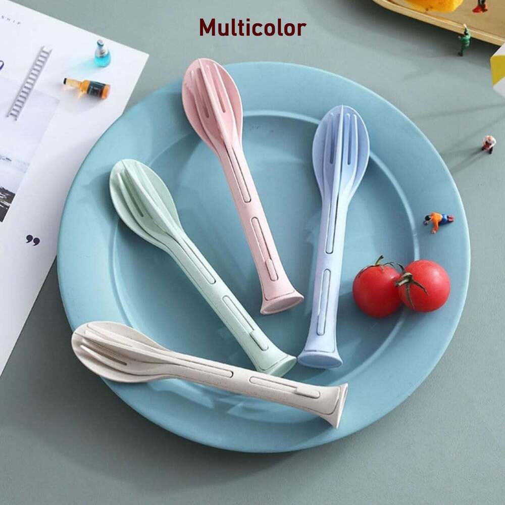3 In 1 Reusable Spoon, Knife Forks Tableware, Spoons