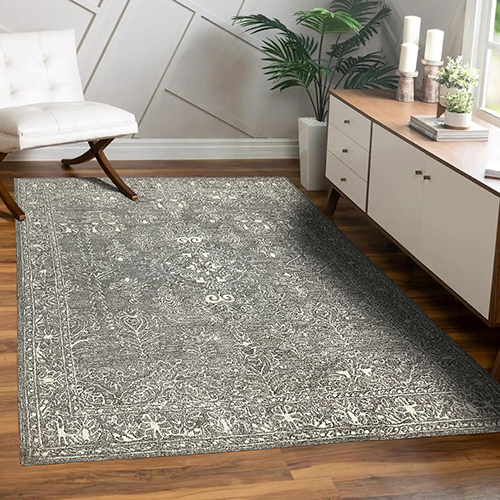 Grey Hand Tufted Carpet - Design: Modern