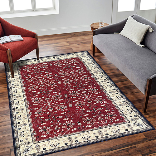 Red Tufted Floor Rugs