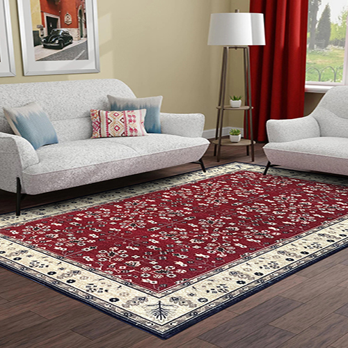 Red Tufted Floor Rugs