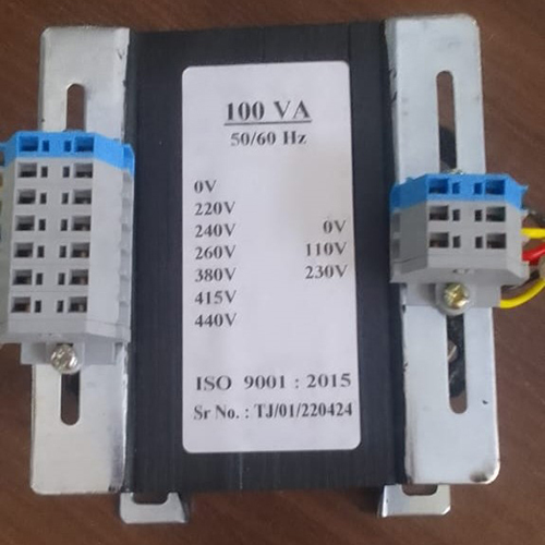 100Va Single Phase Control Transformer - Current: Ac