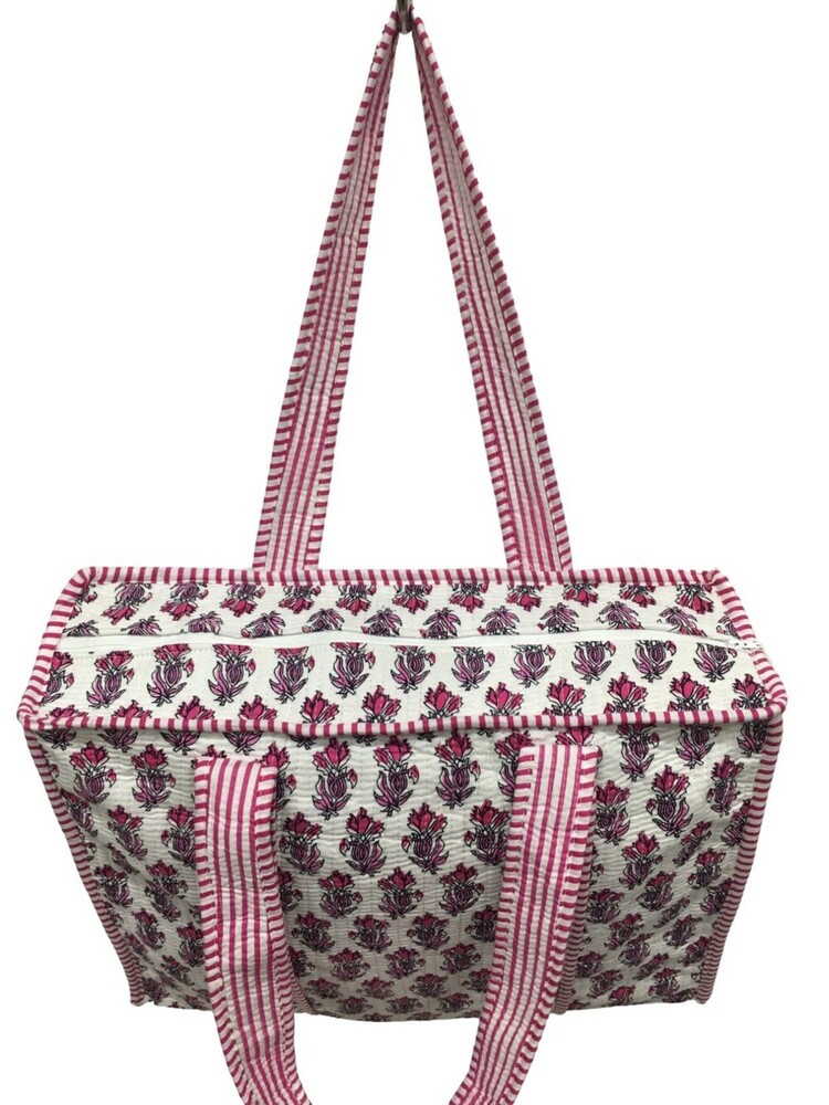 Quilted Tote Bags With  Zip