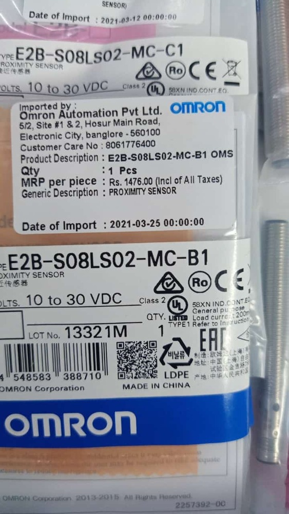 OMRON PROXIMITY SENSOR E2B-S08LS02-MC-B1 एक उच्च गुणवत्ता वाला निकटता संवेदक है जो विभिन्न औद्योगिक अनुप्रयोगों के लिए डिज़ाइन किया गया है। यह संवेदक सटीकता और विश्वसनीयता प्रदान करता है।
