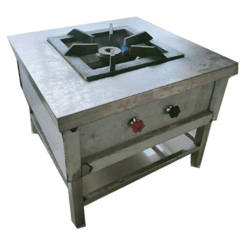 Stainless Steel Single Burner Gas Stove - Dimension (L*W*H): 12X12Inch Inch (In)