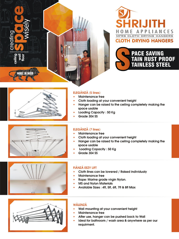 Balcony Ceiling Cloth Drying Hangers