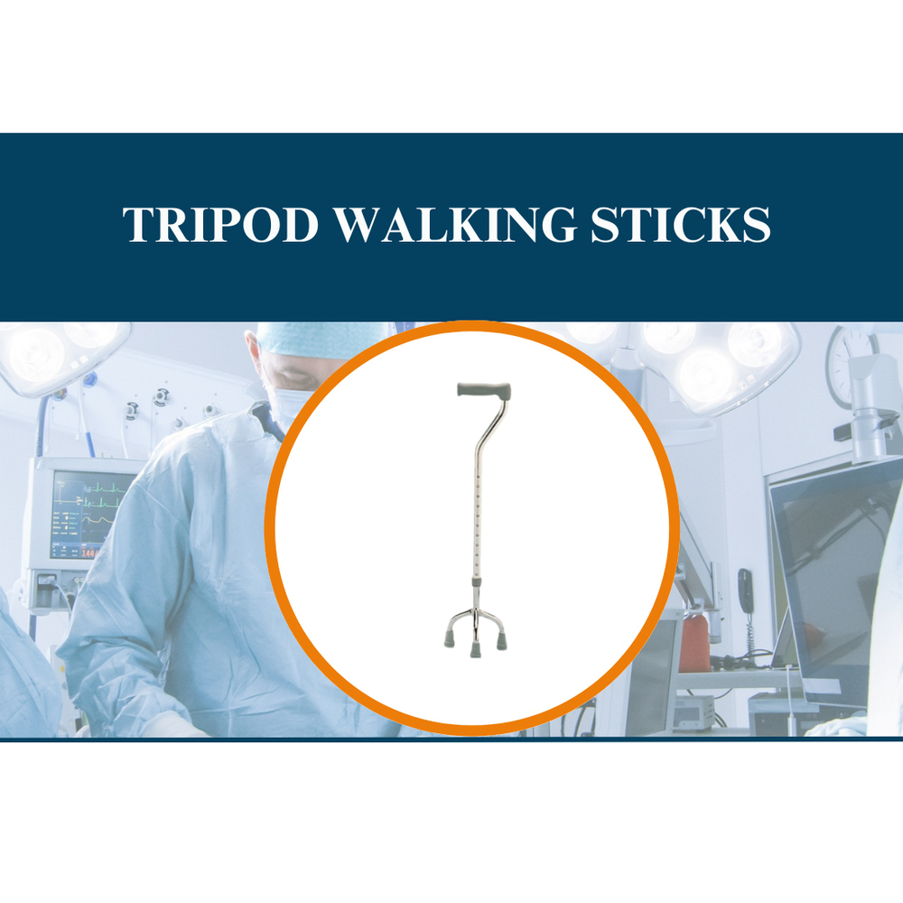 Tripod Walking Sticks - Color: Metallic
