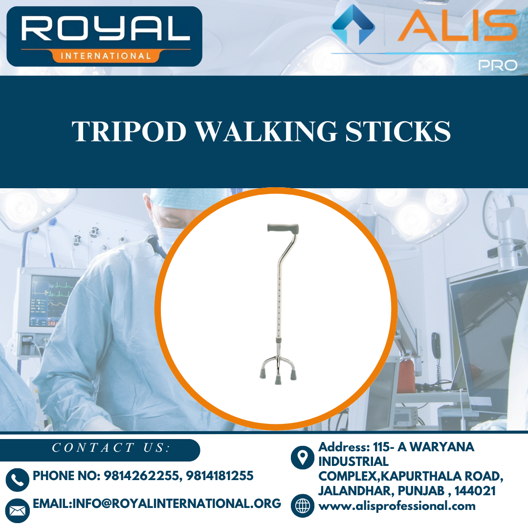 Tripod Walking Sticks - Color: Metallic
