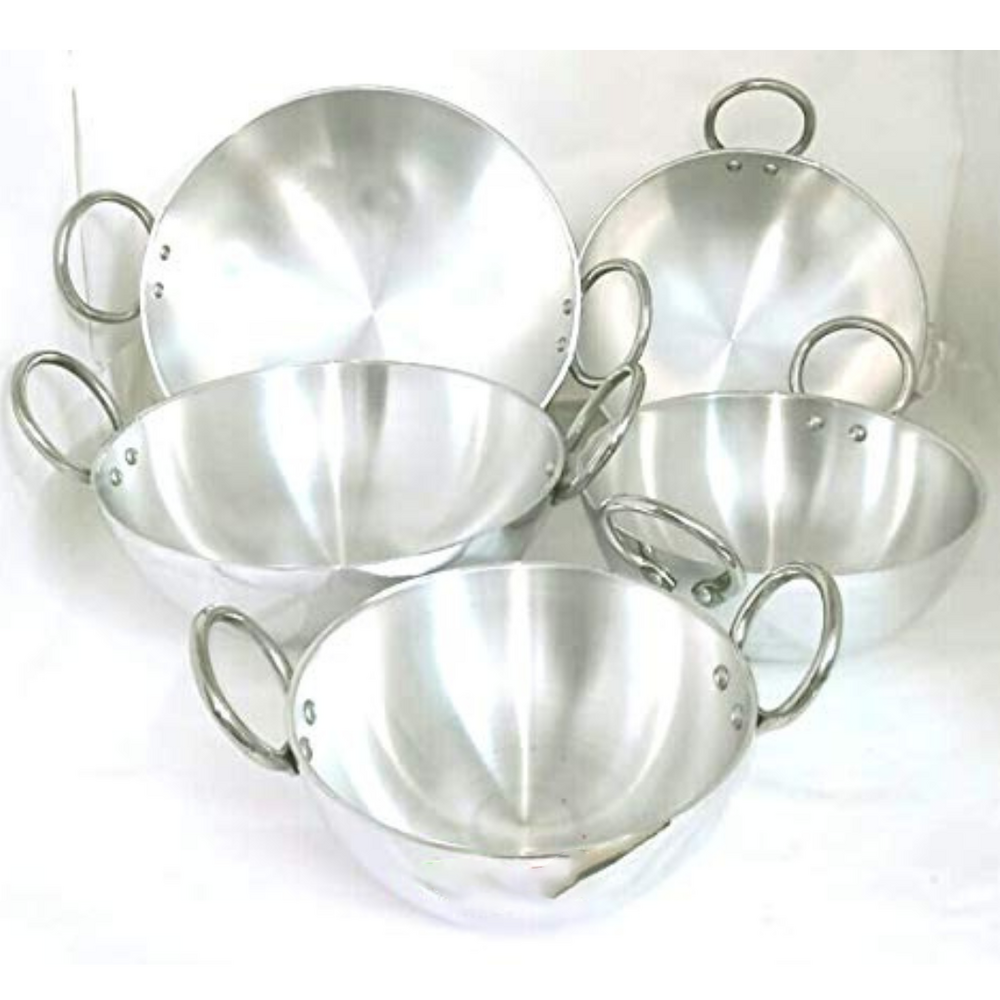 Pure Aluminium Heavy bottam kadai for Cooking