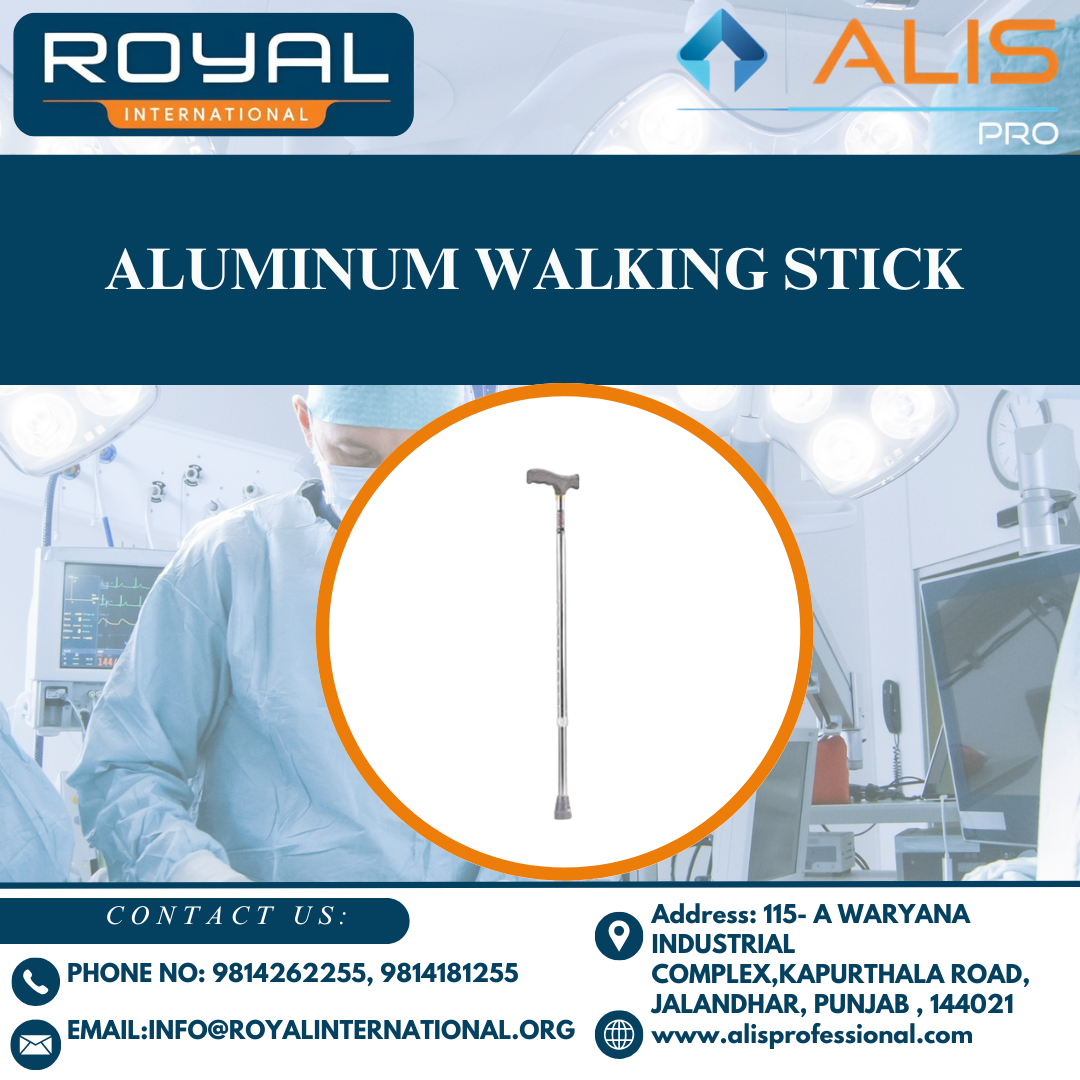 Aluminum Walking Stick - Adjustable Size , Silver Color, Lightweight Aluminum Material, Portable Walking Support For Enhanced Mobility