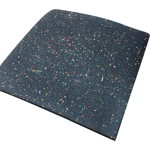 18X18 Inch Gym Floor Mat - Color: Black