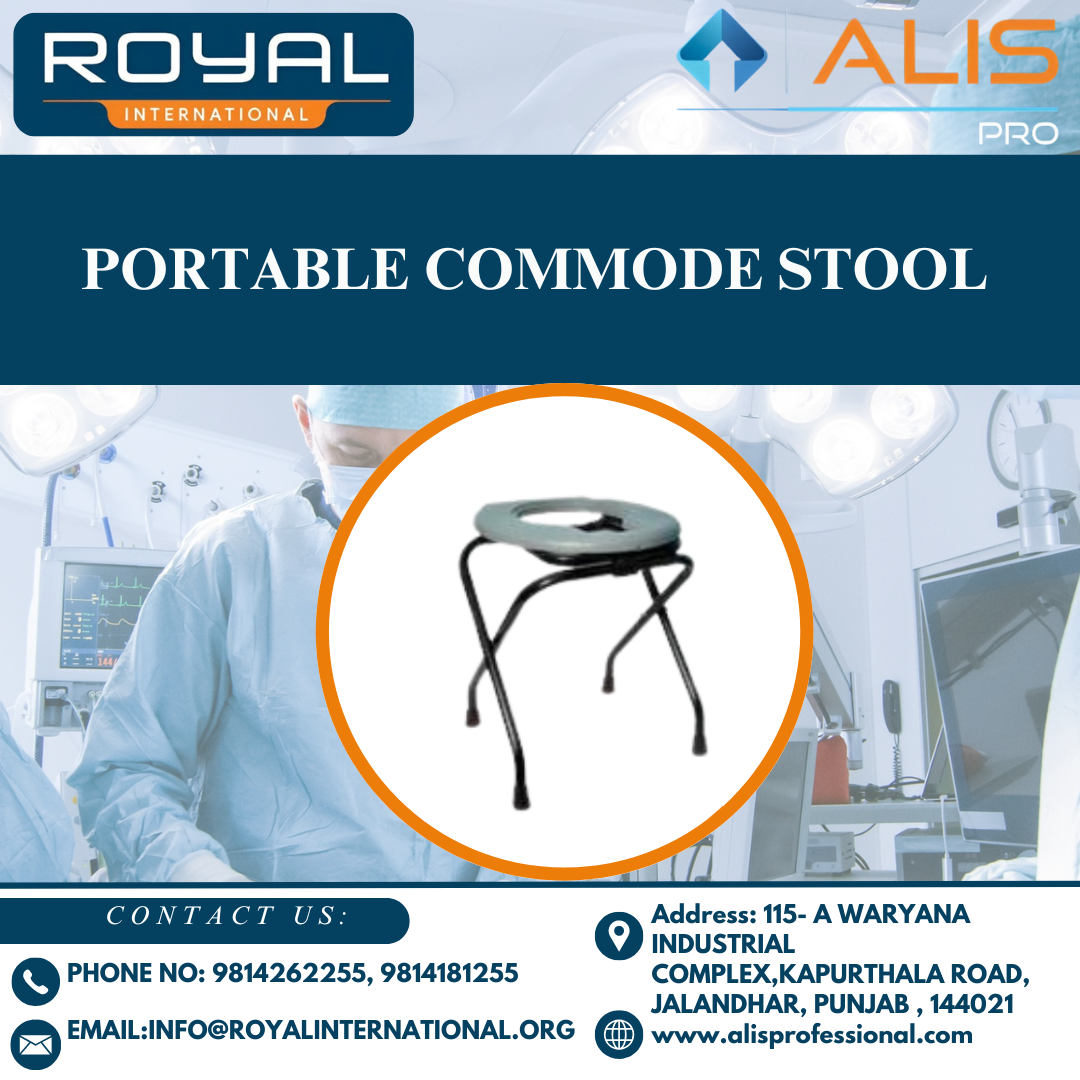 Portable Commode Stool - Color: Black