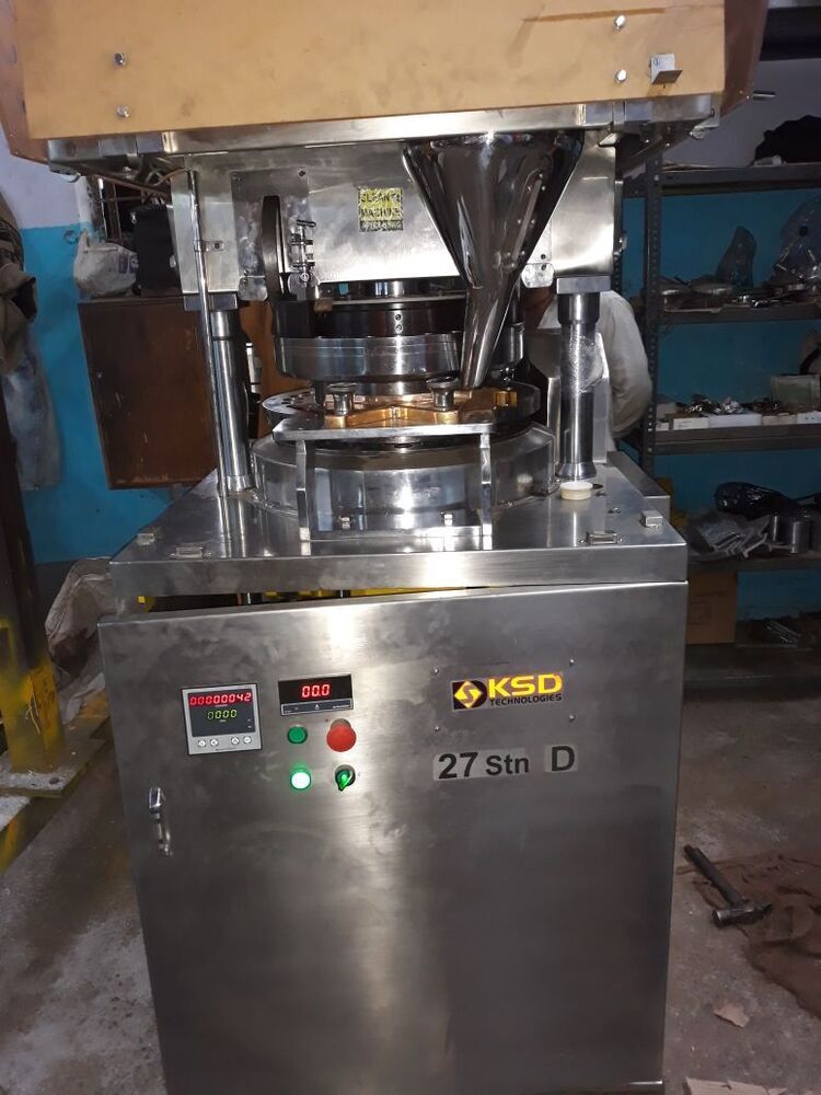 Heavy Duty Single Sided Rotary Tableting Machine - Color: Silver