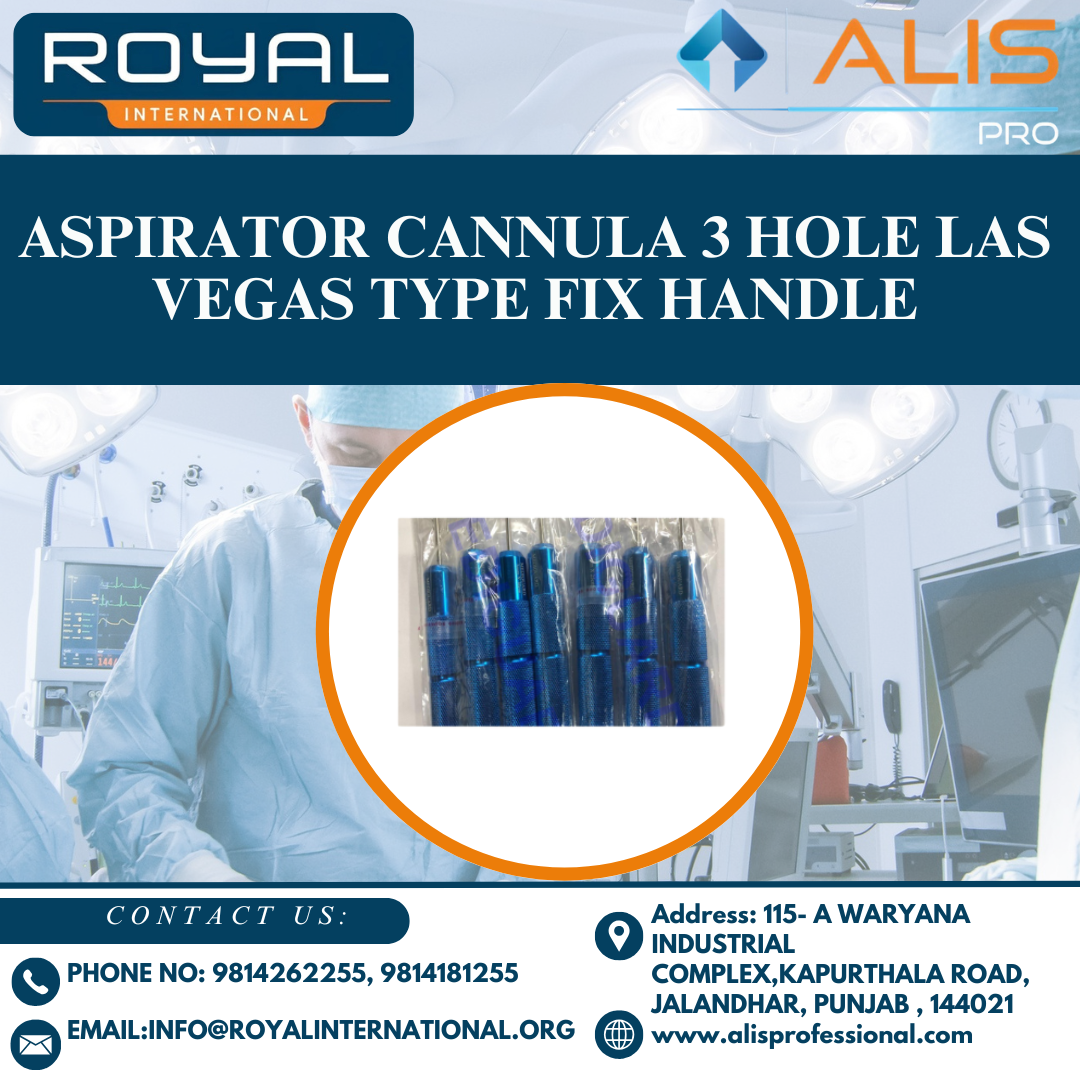 Aspirator Cannula 3 Hole Las Vegas Type Fix Handle