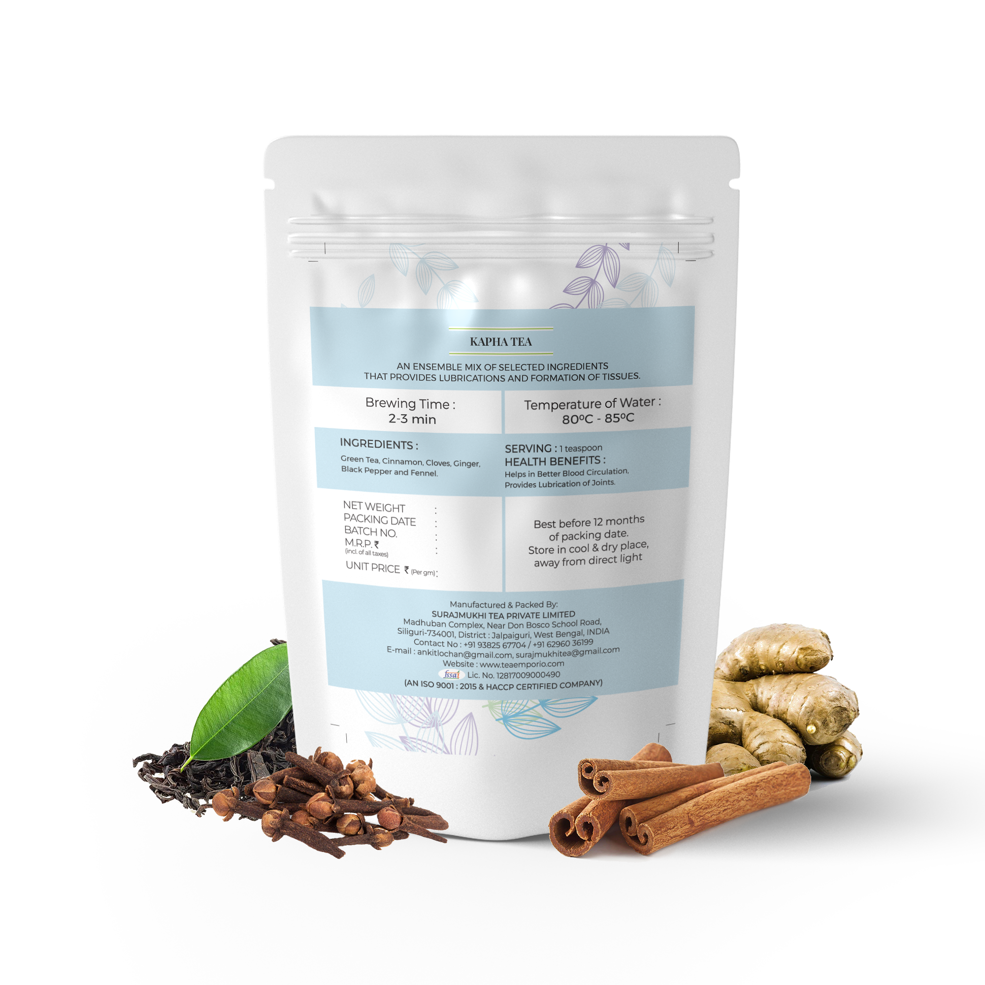 Ayurvedic Kapha Tea - Color: Black