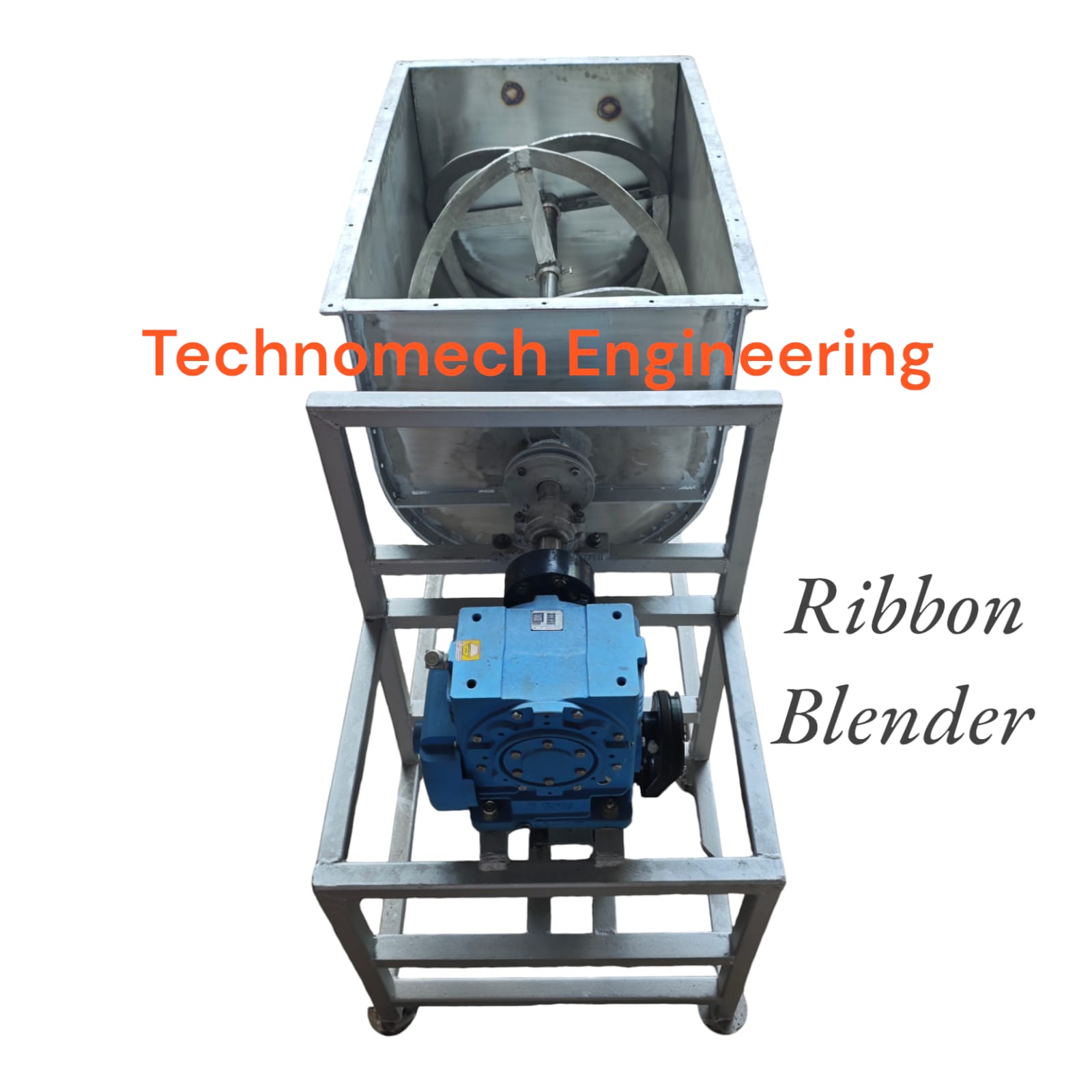 Ribbon Blender - Stainless Steel, Semi-automatic Control Mode | Features Dual-layer Spiral Belts And Patented Scraper Design For Efficient Mixing