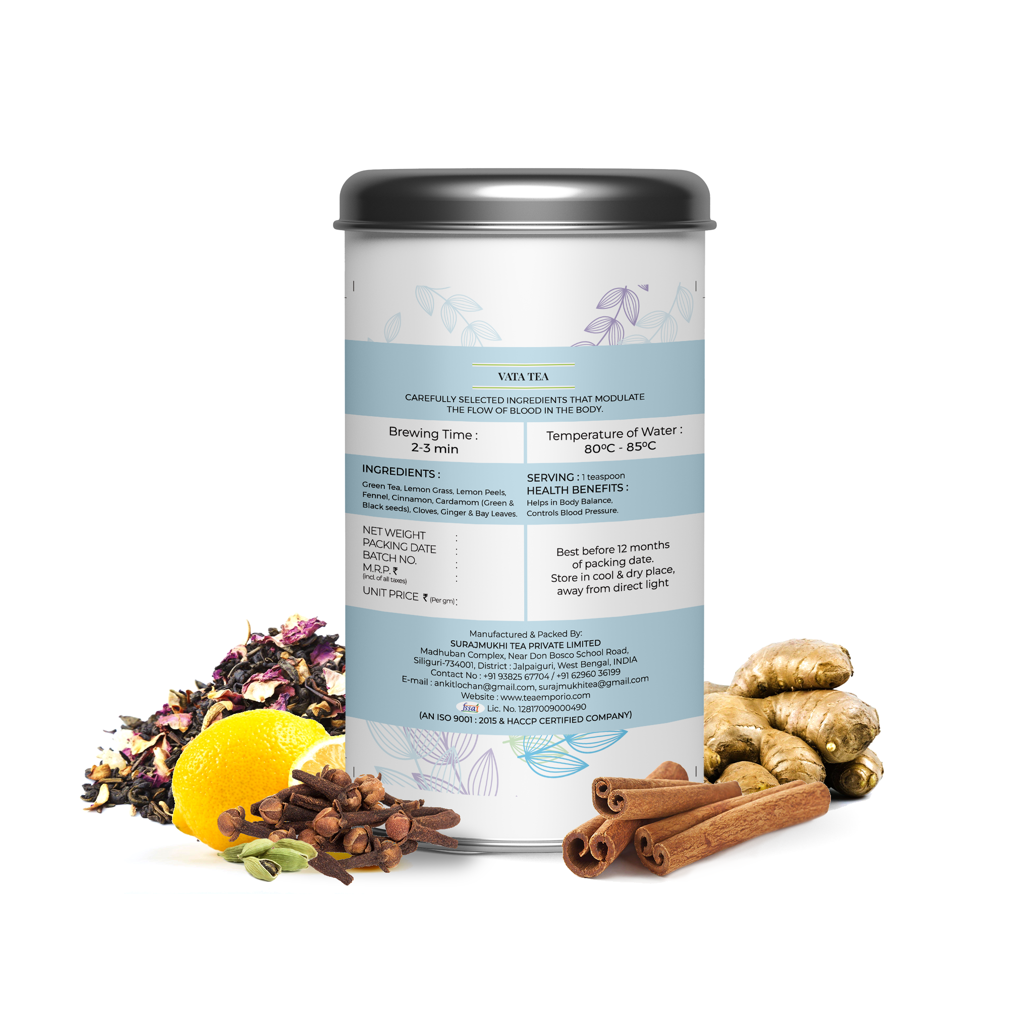 Ayurvedic Vata Tea - Color: Black
