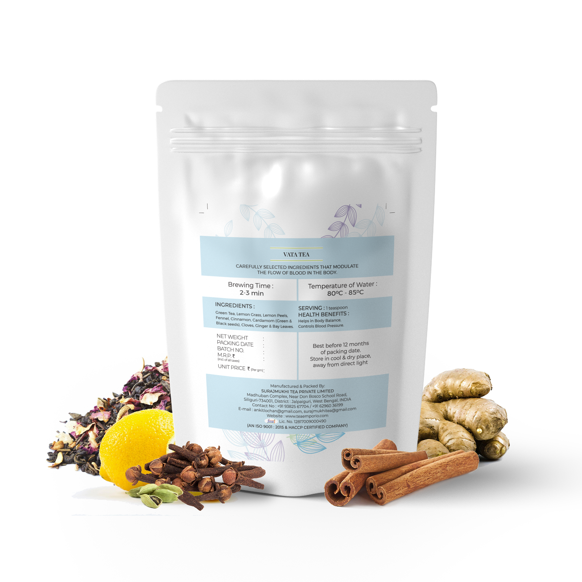 Ayurvedic Vata Tea - Color: Black
