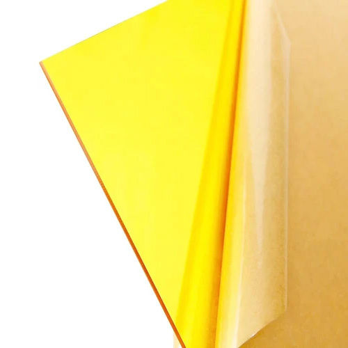 Yellow Cast Acrylic Sheet - Surface: Glossy