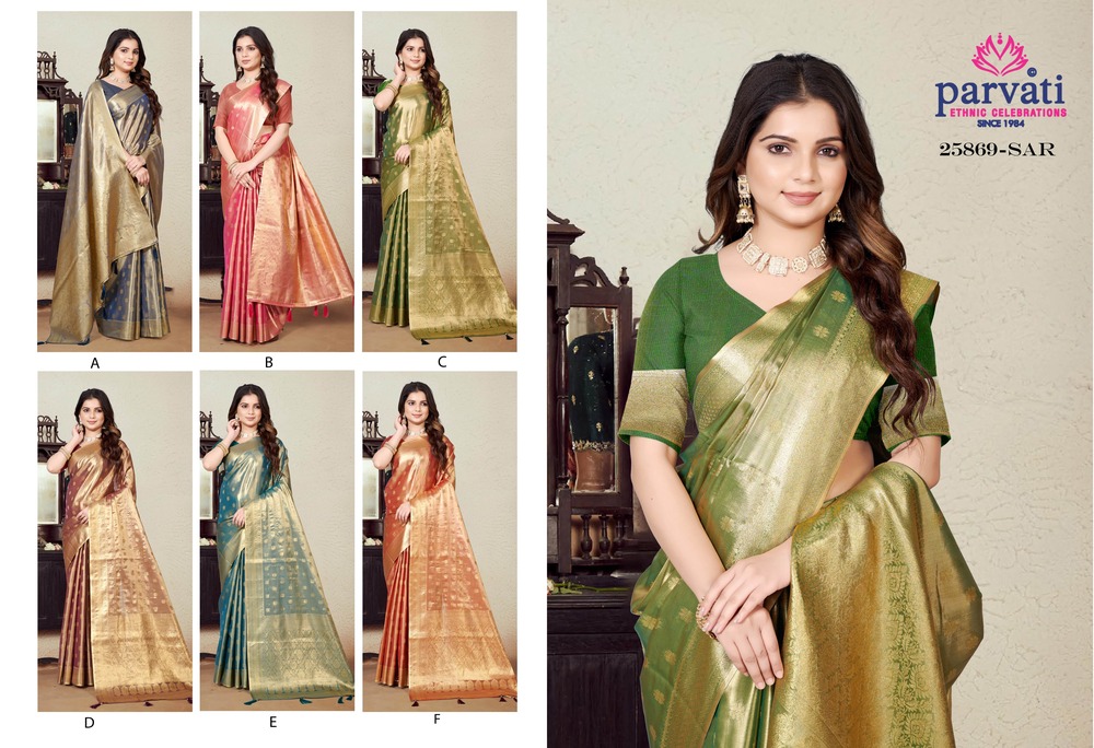 Parvati Multicolor Rapier Silk Saree -25869