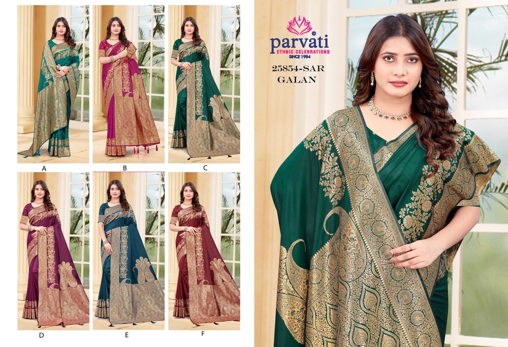 Parvati Multicolor Rapier Silk Saree -25854