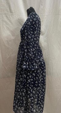 georgette dress navy blue