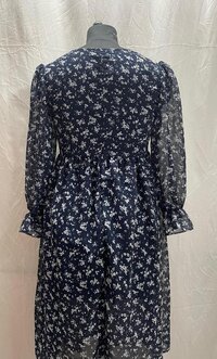 georgette dress navy blue
