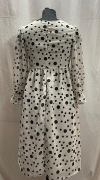 georgette dress white printed
