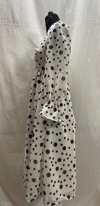 georgette dress white printed