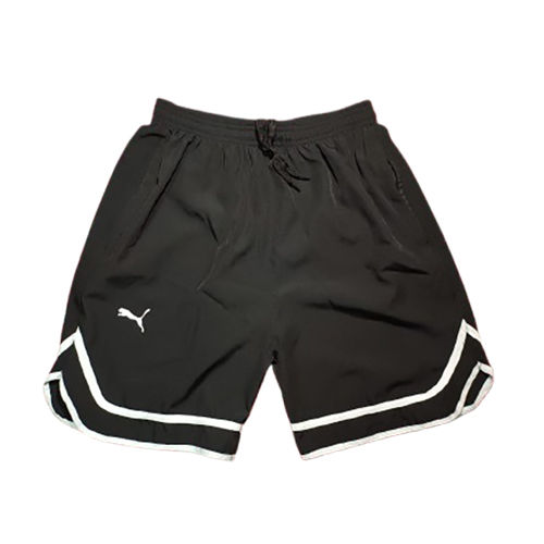 Mens Black Strips Running Shorts - Color: Different Available