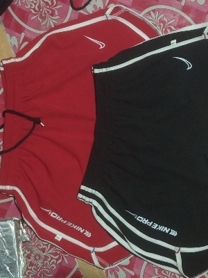 Mens Nylon Black Sports Shorts