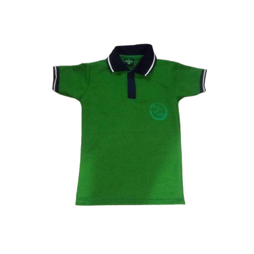 Green Color Collar T Shirt - Color: Different Available