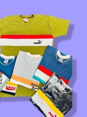 Green Color Collar T shirt