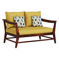 Kaveri 2 Seater Sofa - Sheesham Wood, 34 Inch Depth, 33 Inch Width, 37 Inch Height | All Weather Premium Fabric, Eco-friendly, Modern Indian Style