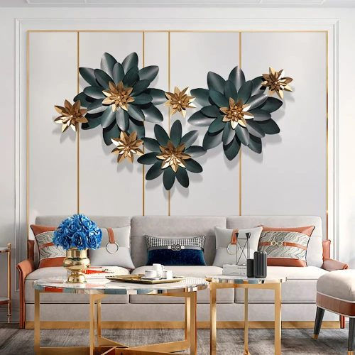 Lotus Metal Wall Art - Color: Multicolor