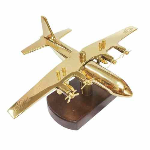 Decorative Aeroplane Metal Showpiece - Color: Gold