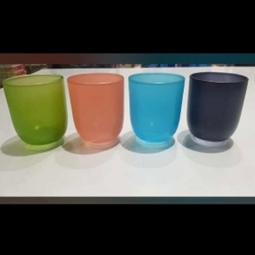 Candle Jar - Plastic Material, 3x3x4 Inches, Multicolor U-Shape Design | Ideal for Home DÃ©cor, Aromatherapy, Gifting, Bulk Packaging