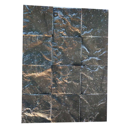Basalt Rock Face - Natural Basalt Rock, Standard Size, Black Color | Versatile Flooring in Slabs and Cubes for Modern Spaces