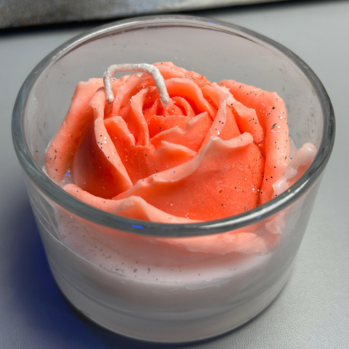 Pink Rose Candles