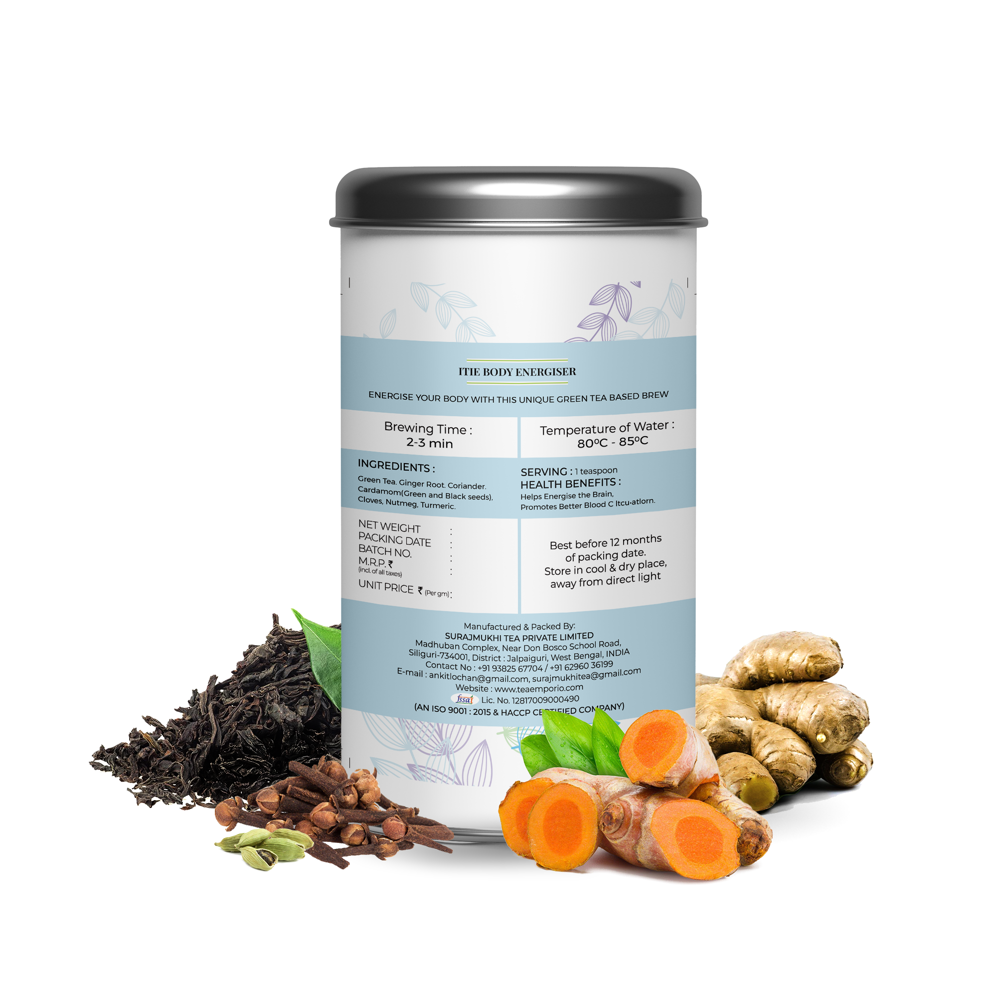 Body Energizer Tea - Color: Black
