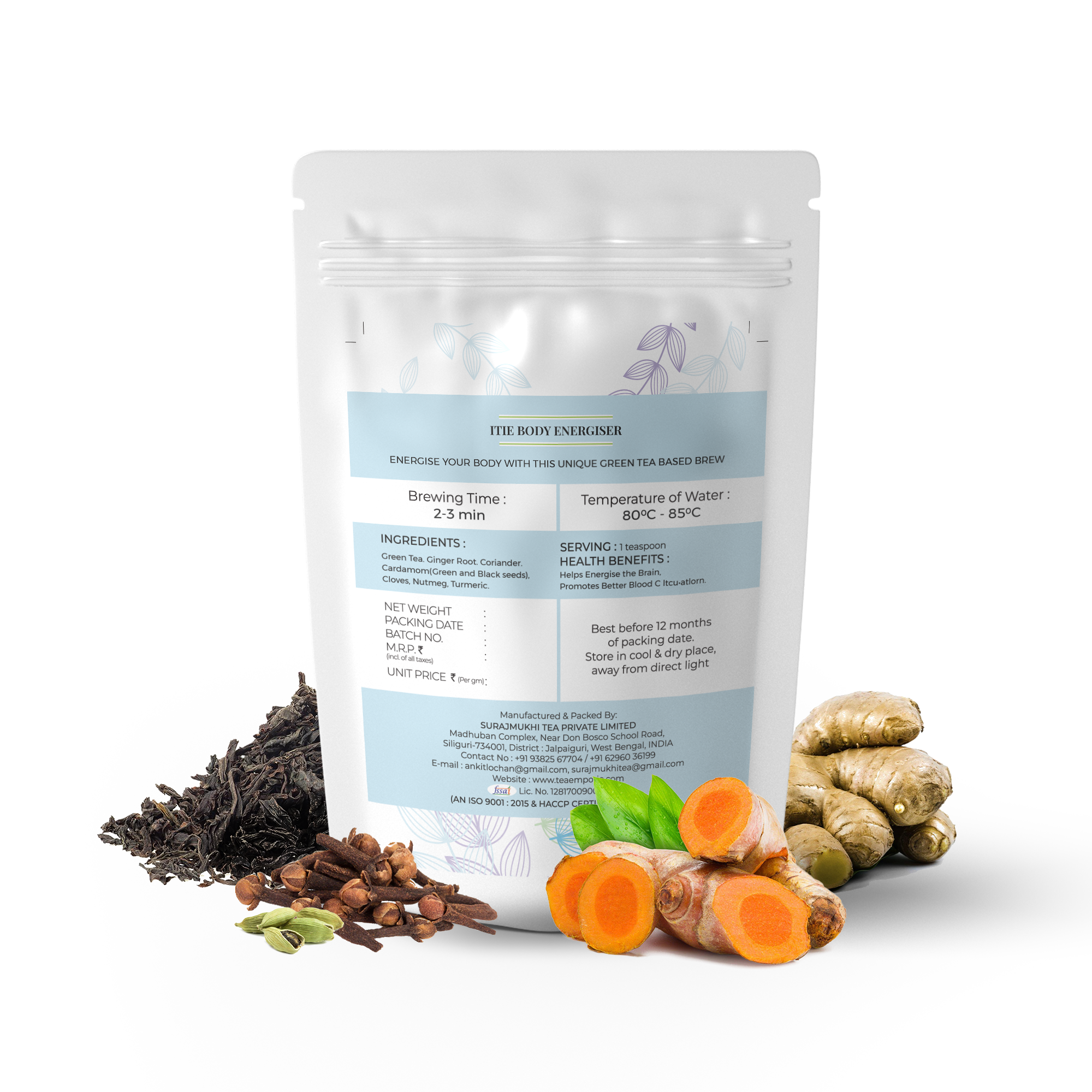 Body Energizer Tea - Color: Black